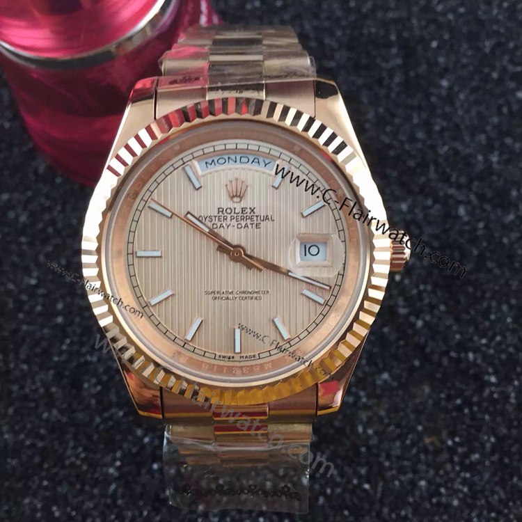 New Replica Rolex Day-Date 40mm Rose Gold Watch Best Gifts
